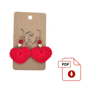Patrón de pendientes de Corazones