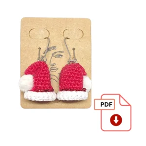 Patrón pendientes Gorro Papa Noel