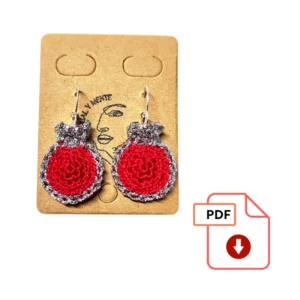 Patrón pendientes bolas navideñas