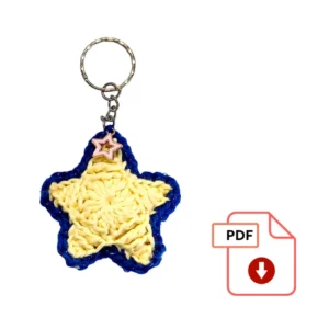 Patrón llavero y pendientes de Estrella