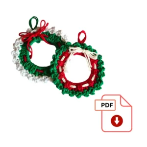 Patrón coronas navideñas
