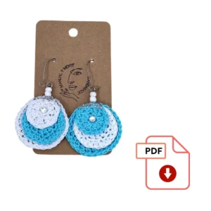 Patrón círculos concéntricos (collar y pendientes)