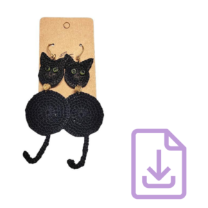 Patrón aretes de gato